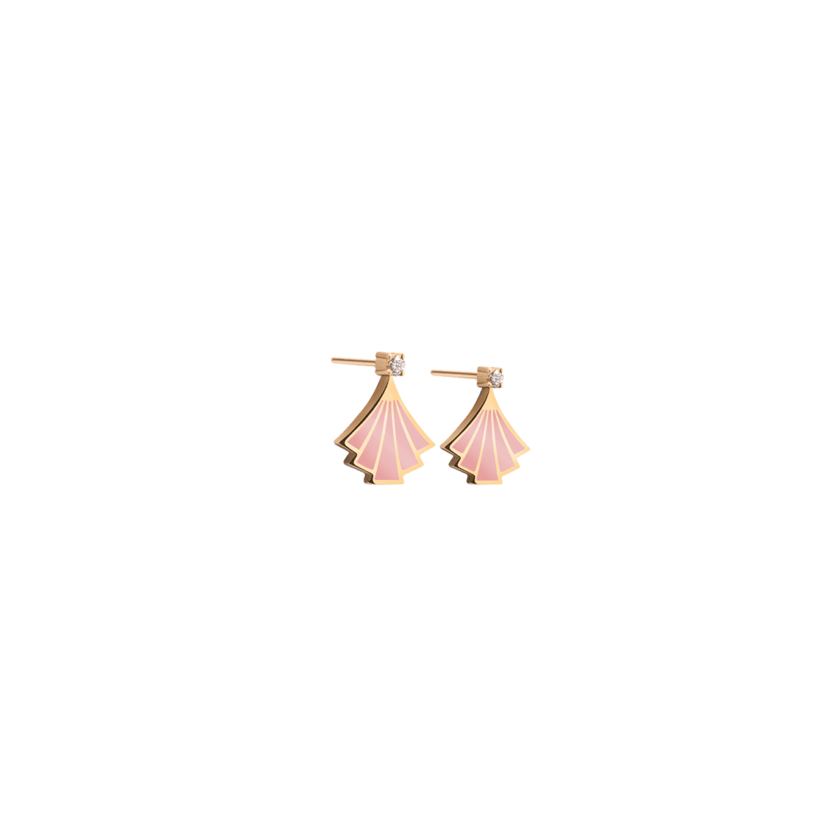 Bloom studs blush pink