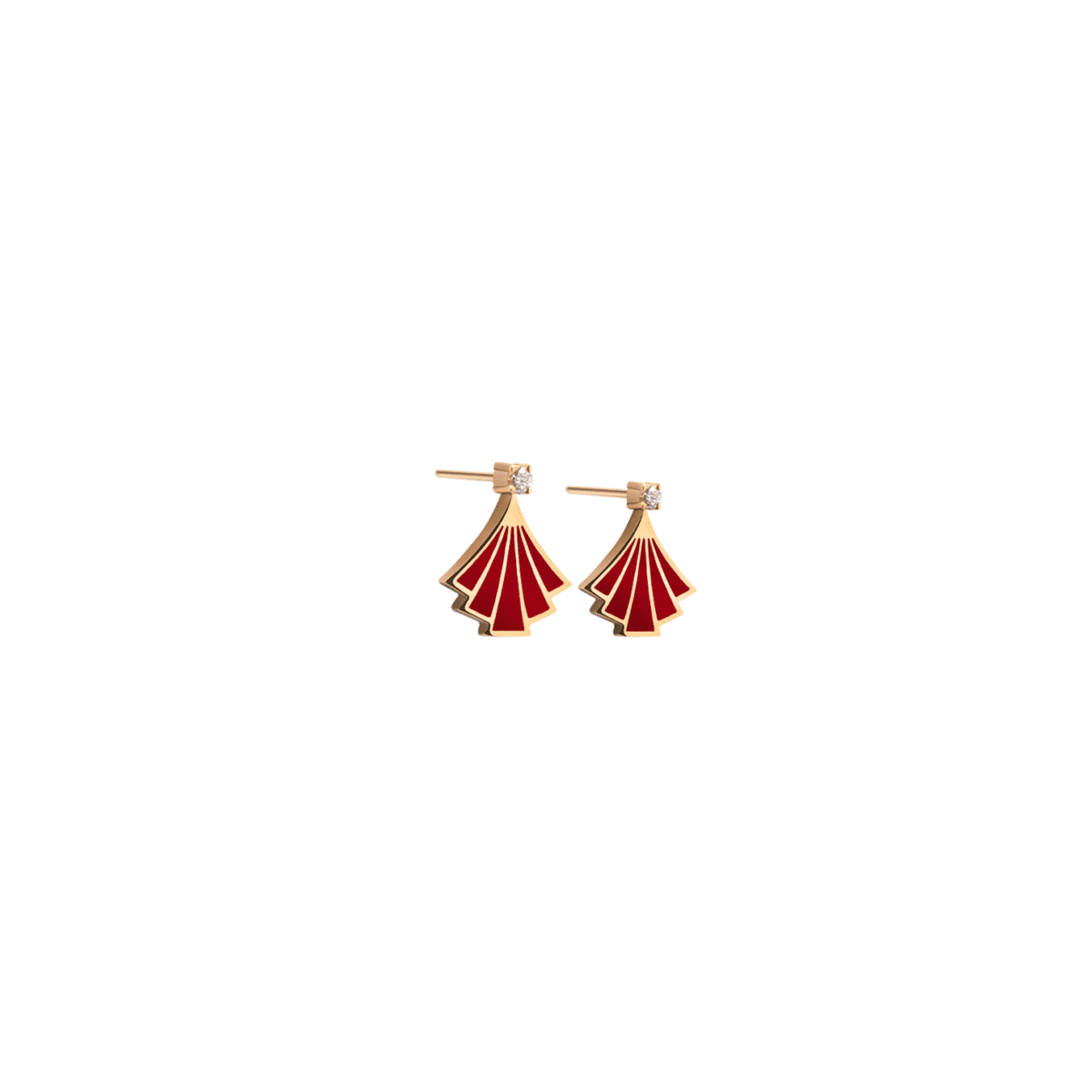 Bloom studs ruby red