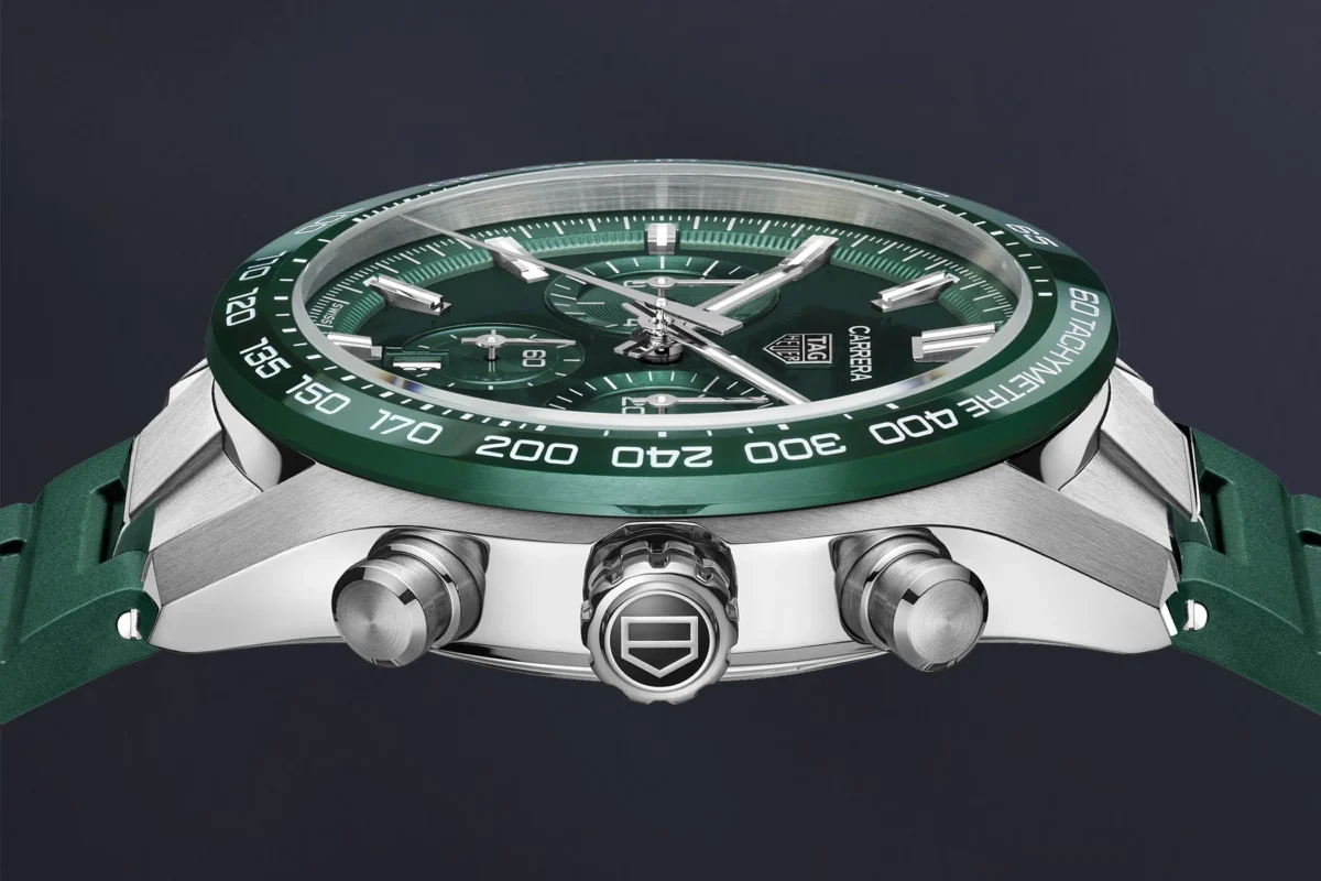 TAG-Heuer-Carrera-Chronograph-44mm-Sport-Ceramic-Bezel-Green-CBN2A1N