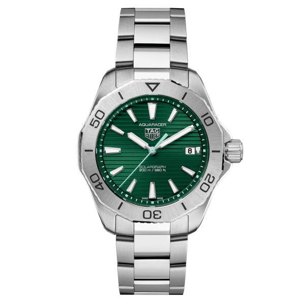 tag-heuer-aquaracer-professional-200-solargraph-quartz-watch-green-dial-steel-bracelet-40-mm