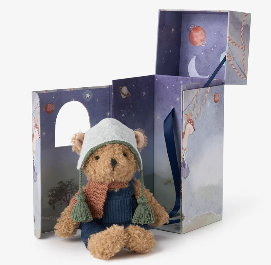 Theodore the Adventure Bear Rattle Toy in Gift Box