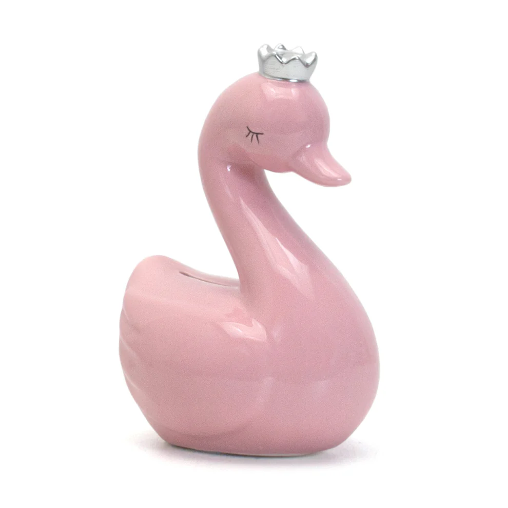 Pink Small Swan Piggy Bank