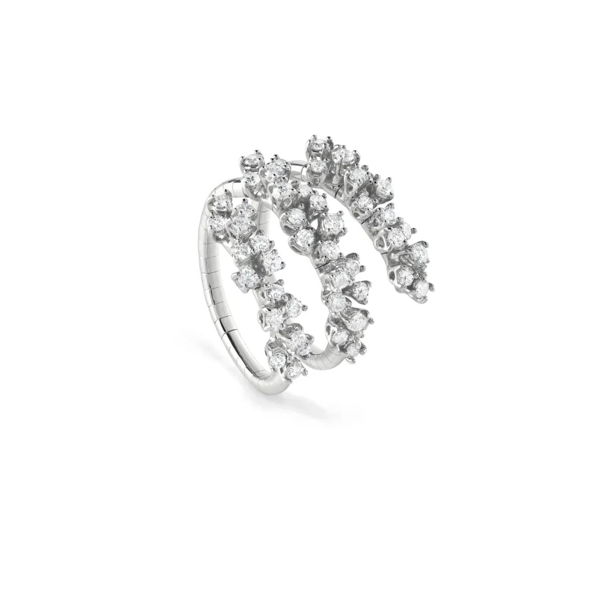 Mimosa Flexi Ring White Gold With Diamond