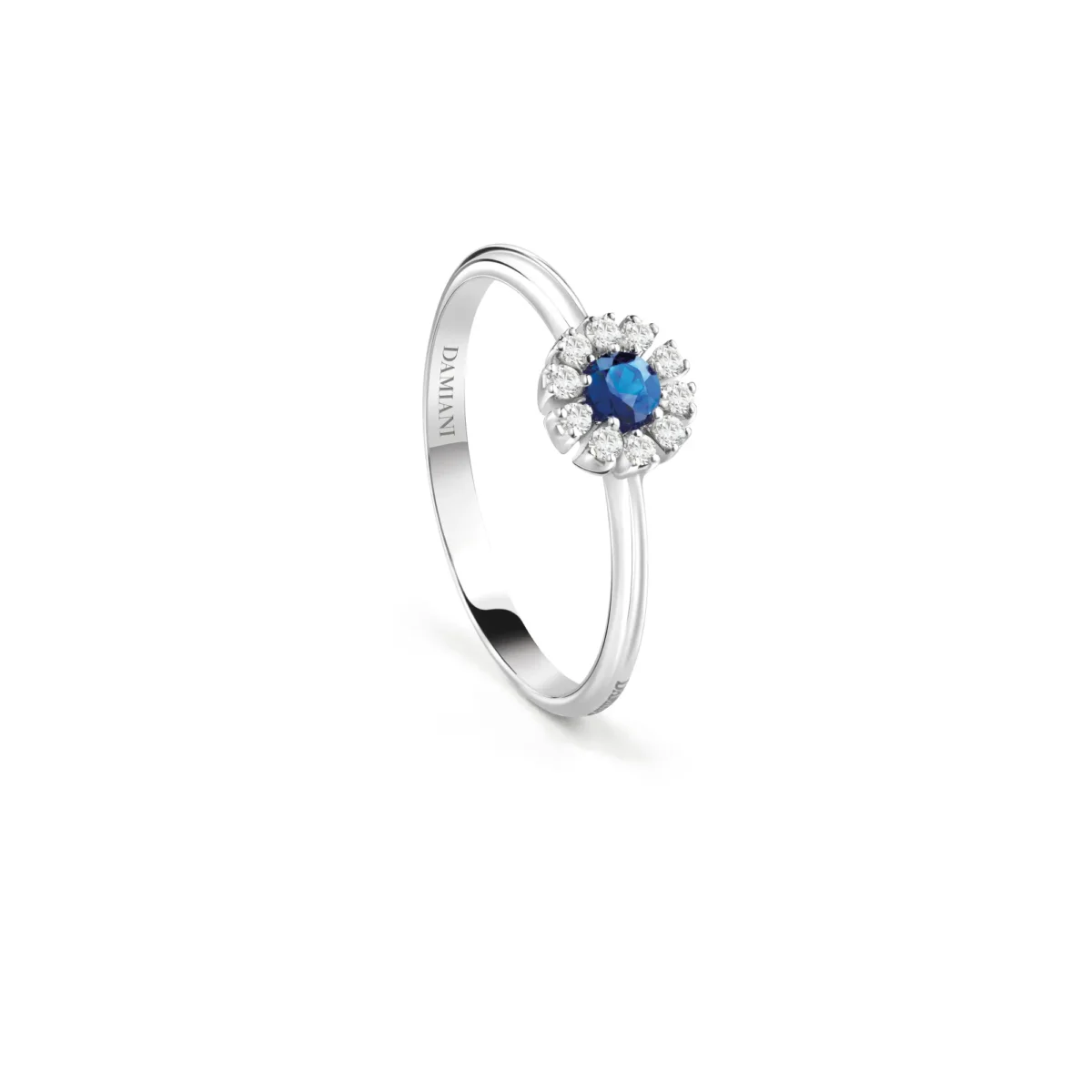 Margherita Ring White Gold With Diamond and Sapphire