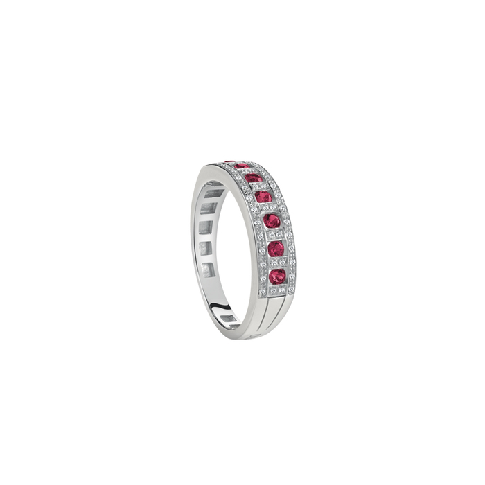 Belle Epoque Ring White Gold With Diamond and Ruby