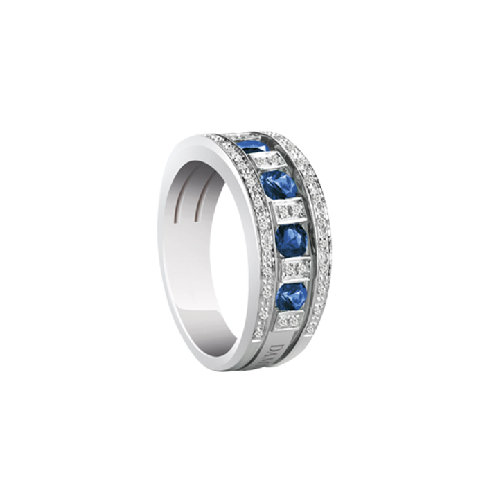 Belle Epoque Ring White Gold With Diamond and Sapphire