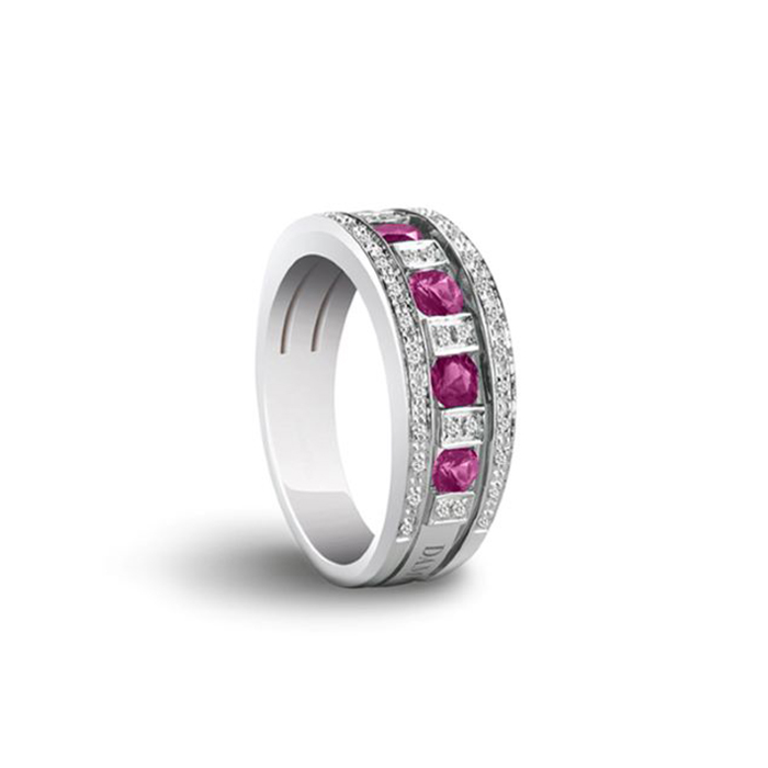 Belle Epoque Ring White Gold With Diamond and Ruby