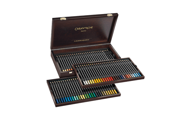 Wooden Box of 76 Colours MUSEUM Aquarelle
