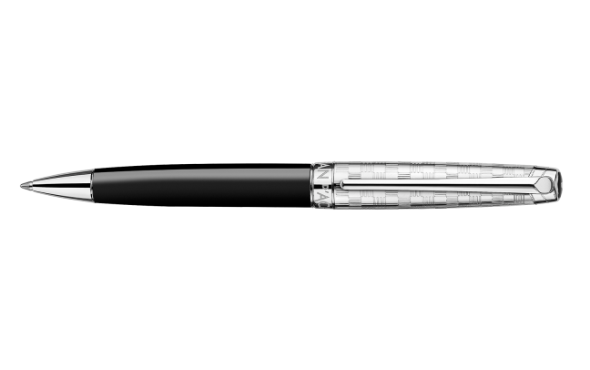 Set Ballpoint Pen Léman™ Damier & Black Leather Case