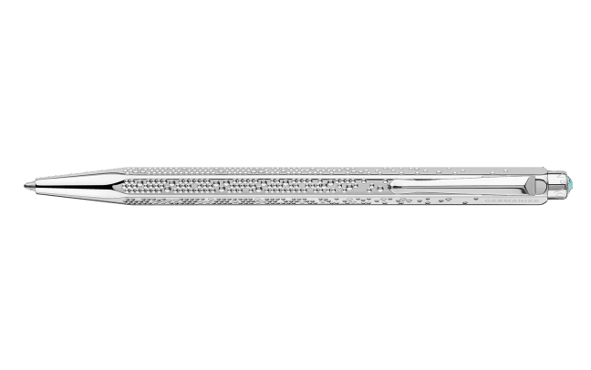 Set ECRIDOR™ GERMANIER Platinum Ballpoint Pen & Leather Case – Special Edition
